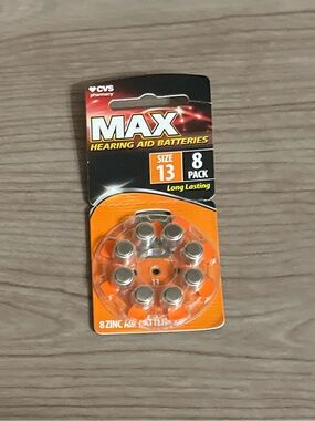 8 CVS Brand MAX Size 13 Hearing Aid Batteries